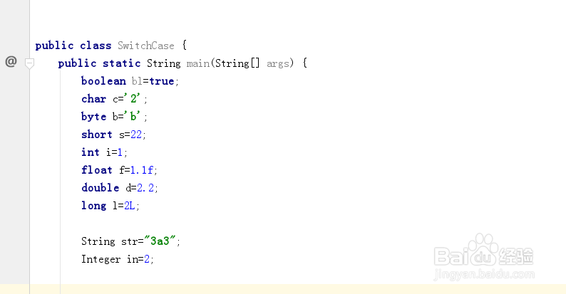java7开始switch case能使用那些类型参数