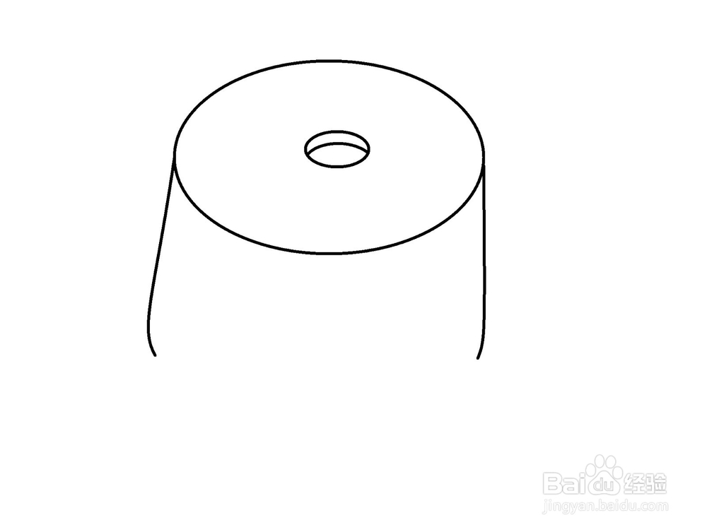 怎样简单画圆形小板凳