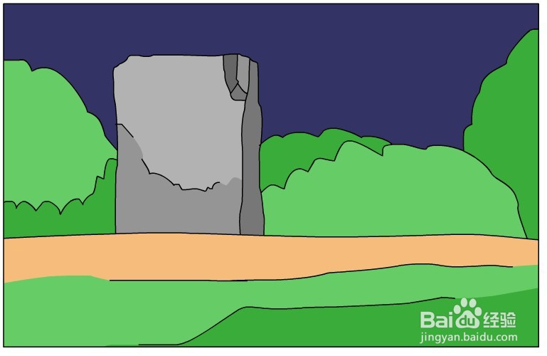 flash绘制一个石碑的场景