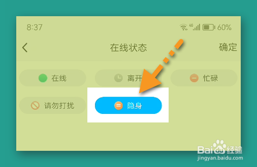TIM设置隐身状态