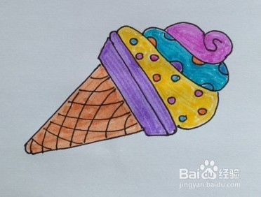 亲子简笔画：冰淇淋