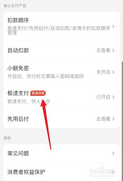 美团极速支付怎么关闭
