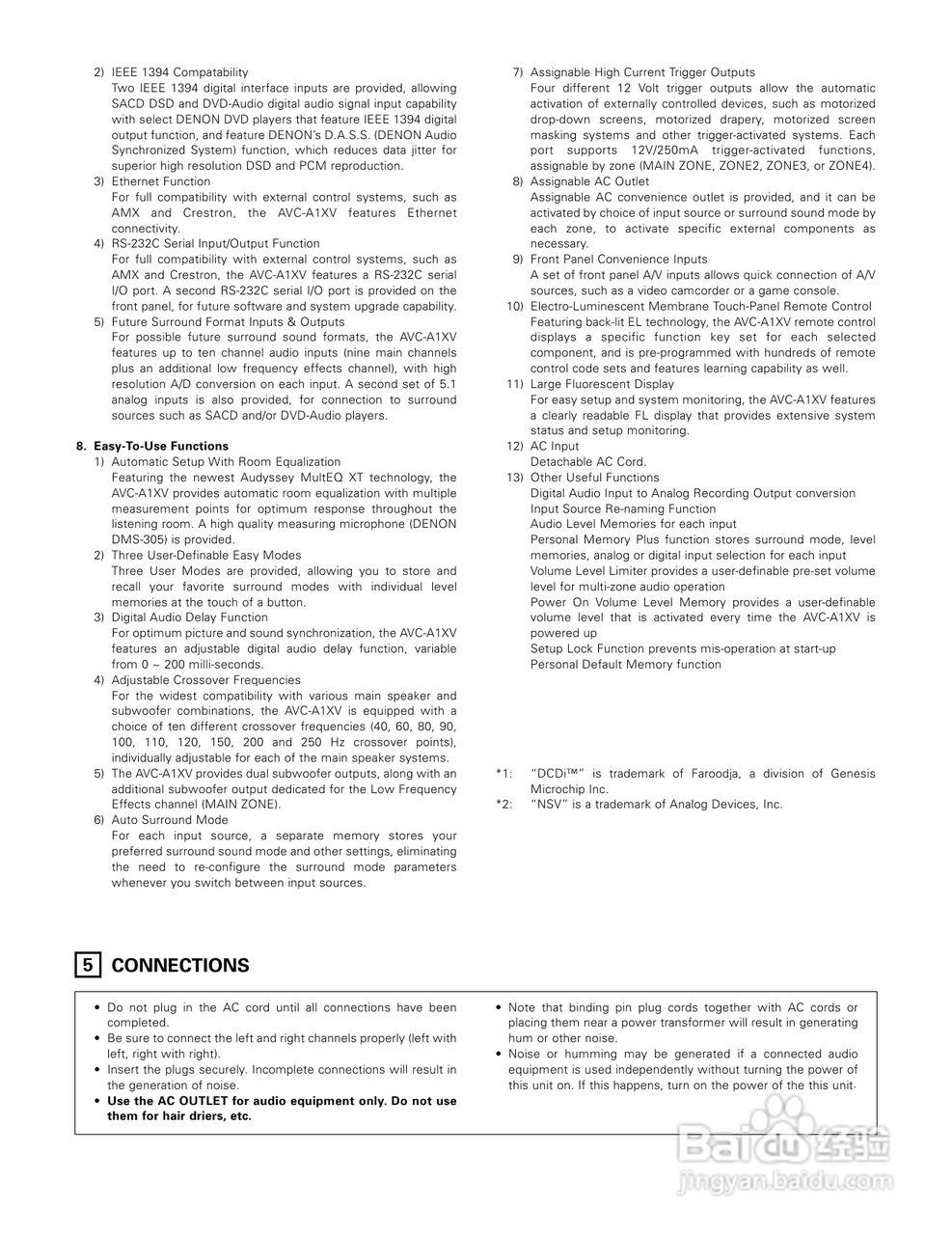 DENON AVC-A1XV功放说明书:[1]