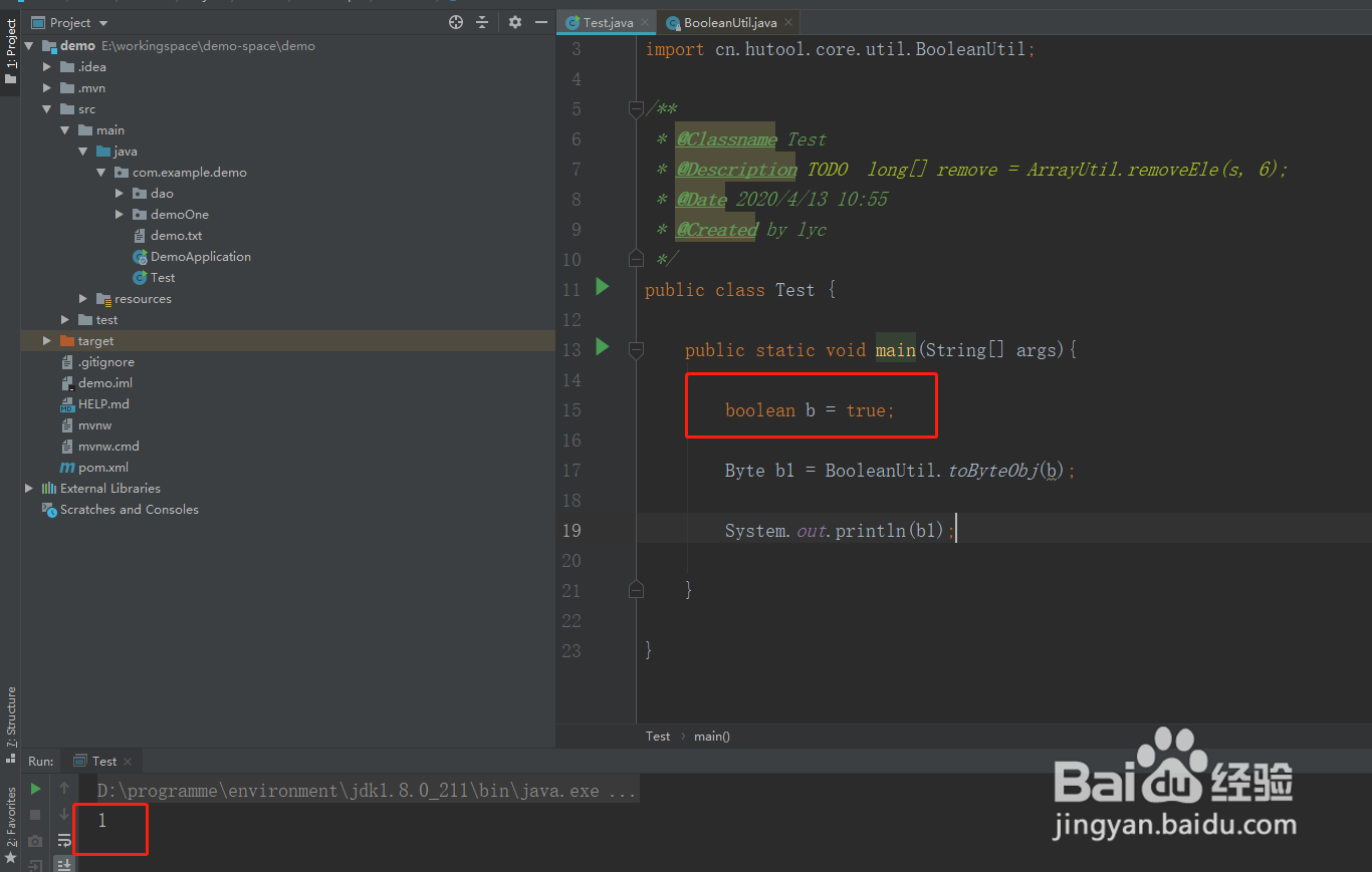 java将boolean的值转化为Byte类型