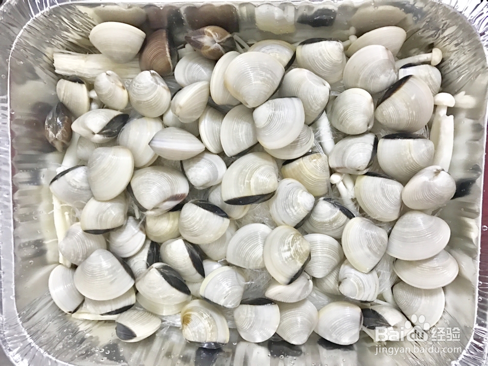 自己做清蒸青口白贝海鲜美食