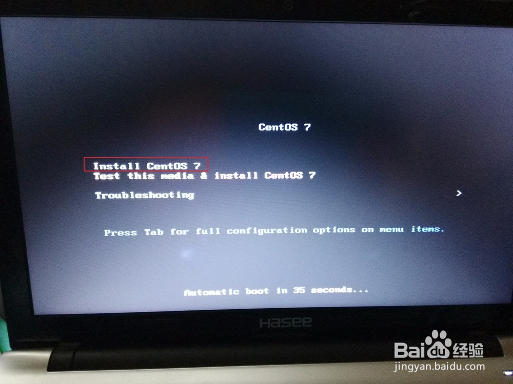 在win7下U盘装centos