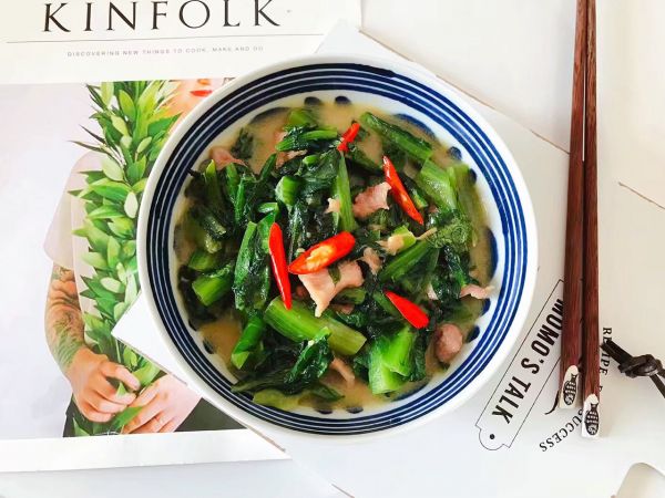 椒丝腐乳油麦菜炒肉丝