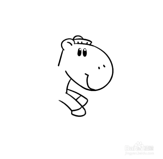 如何手工画卡通马的简笔画?