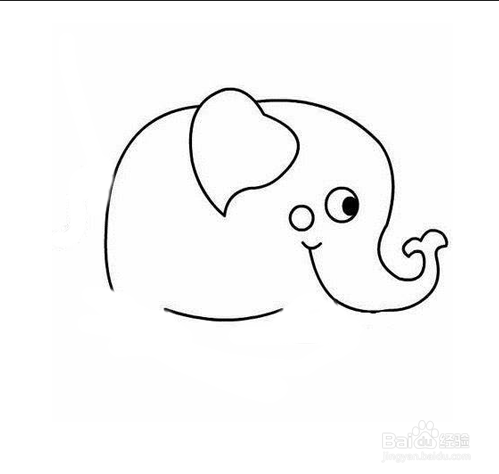 简笔画-如何画大象的简笔画