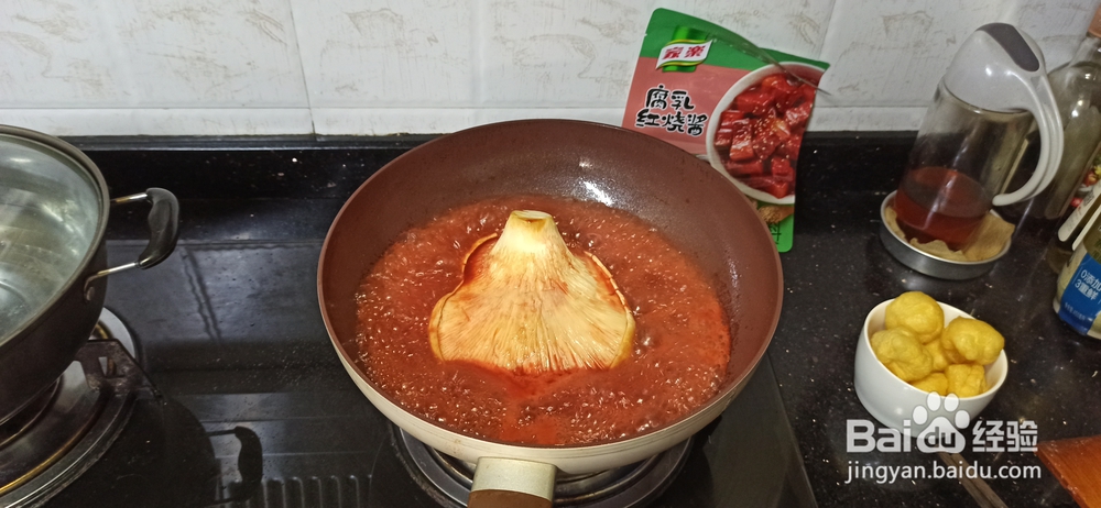 百吃不厌的腐乳红烧白灵菇