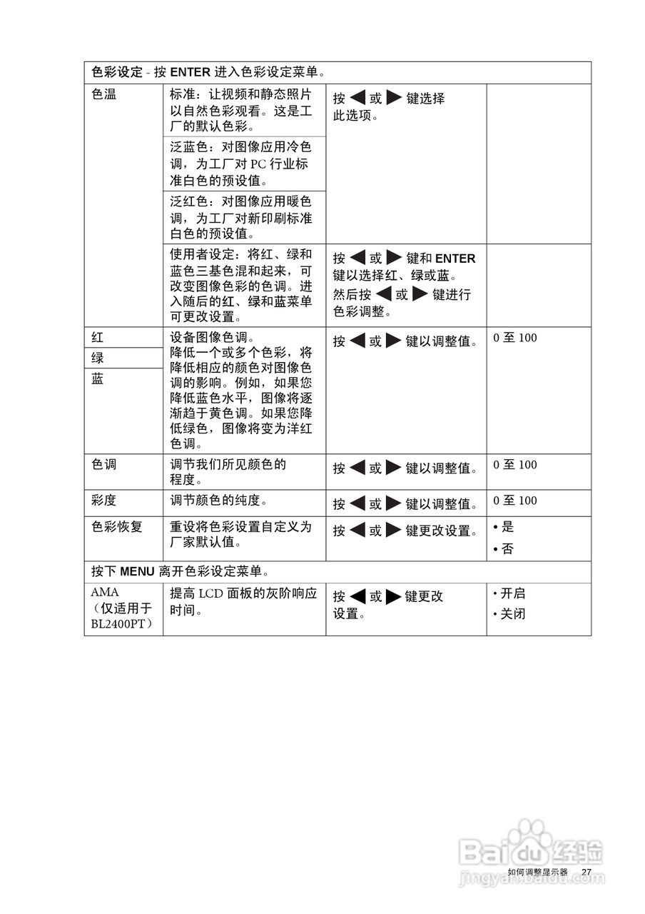 明基BL2400PT液晶显示器说明书:[3]
