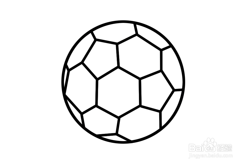 足球简笔画简单 儿童图片