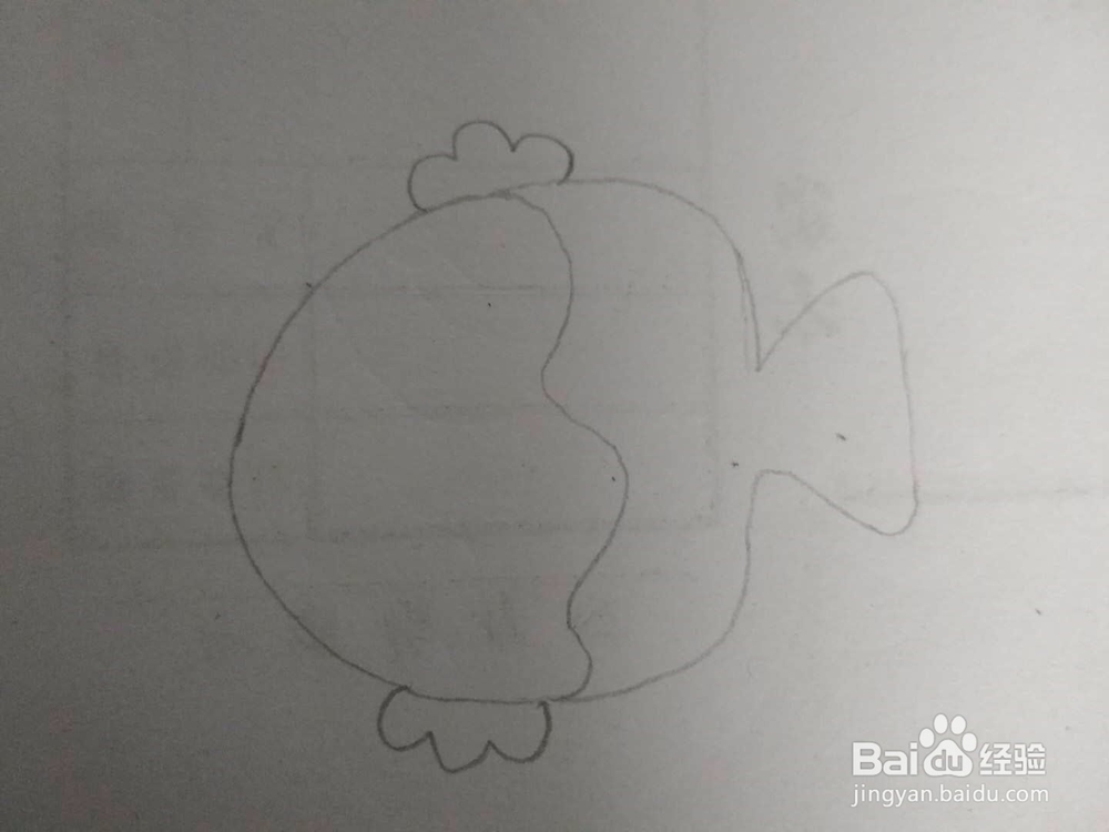 多妈简笔画海洋动物接吻鱼