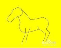 画马的简笔画