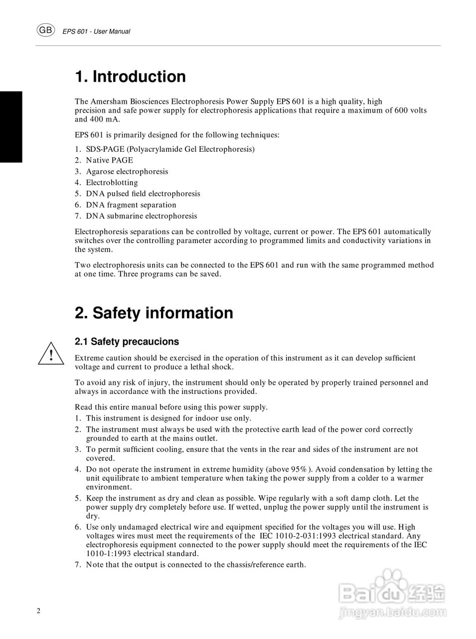Amersham-eps601电源使用说明书:[1]