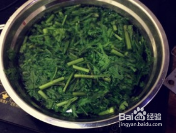 家常茼蒿炒鸡蛋