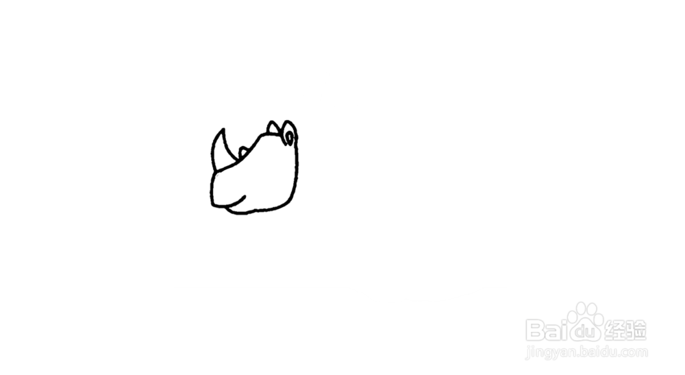 犀牛简笔画怎么画