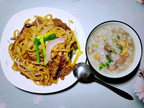 淡菜咸骨花生粥