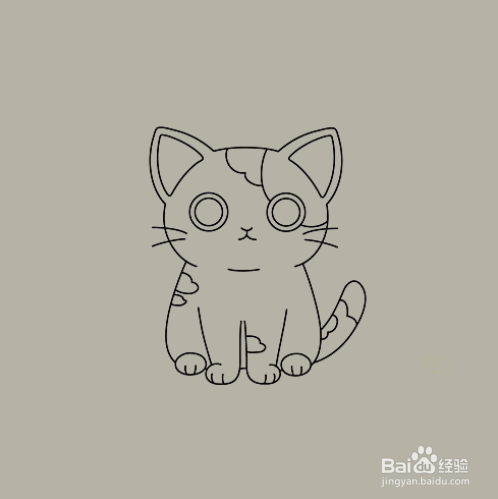 如何手工画小猫咪的简笔画?