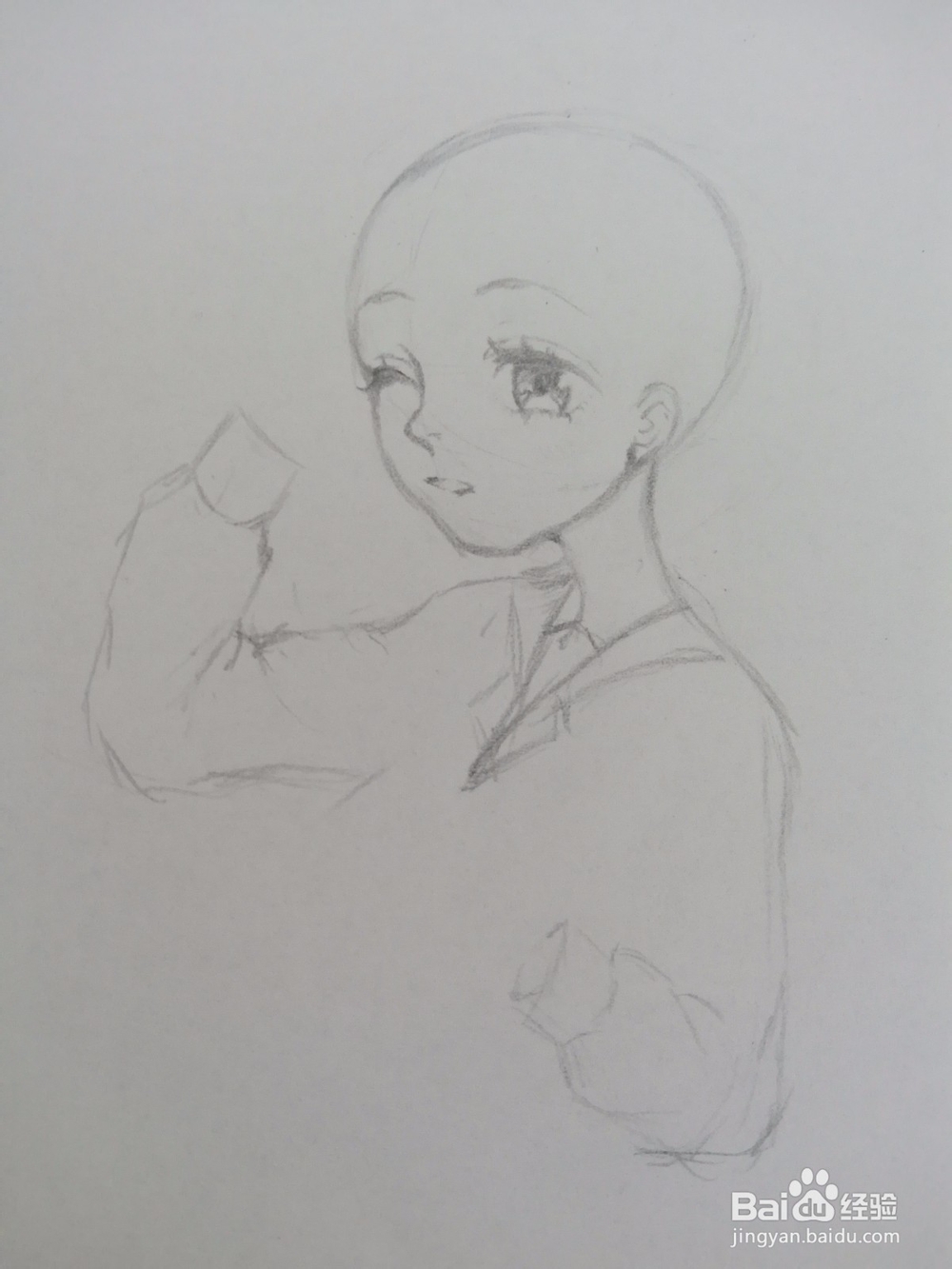 《风中少女》动漫人物线稿手绘教程