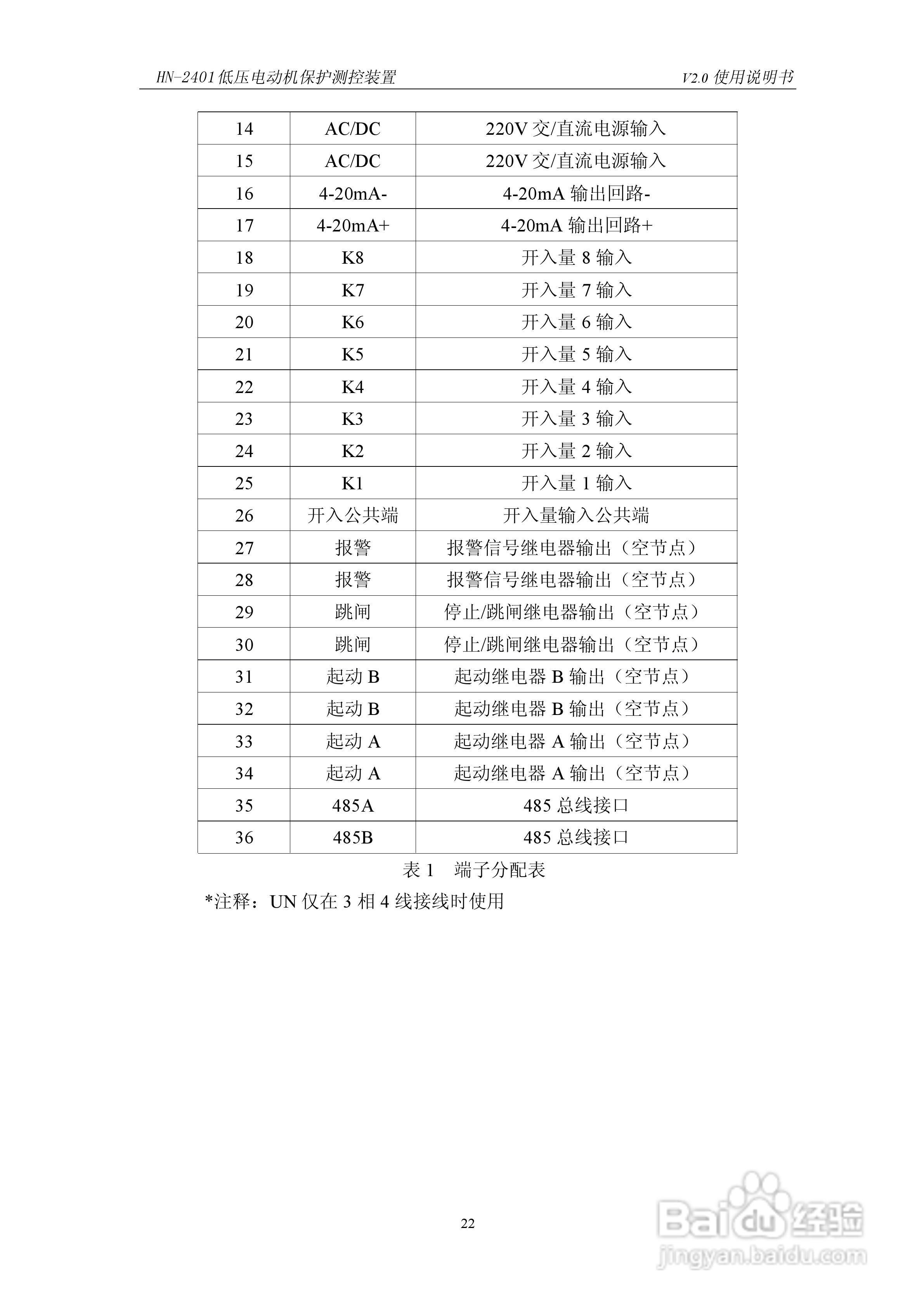 HN-2401低压电动机保护测控装置使用说明书:[3]