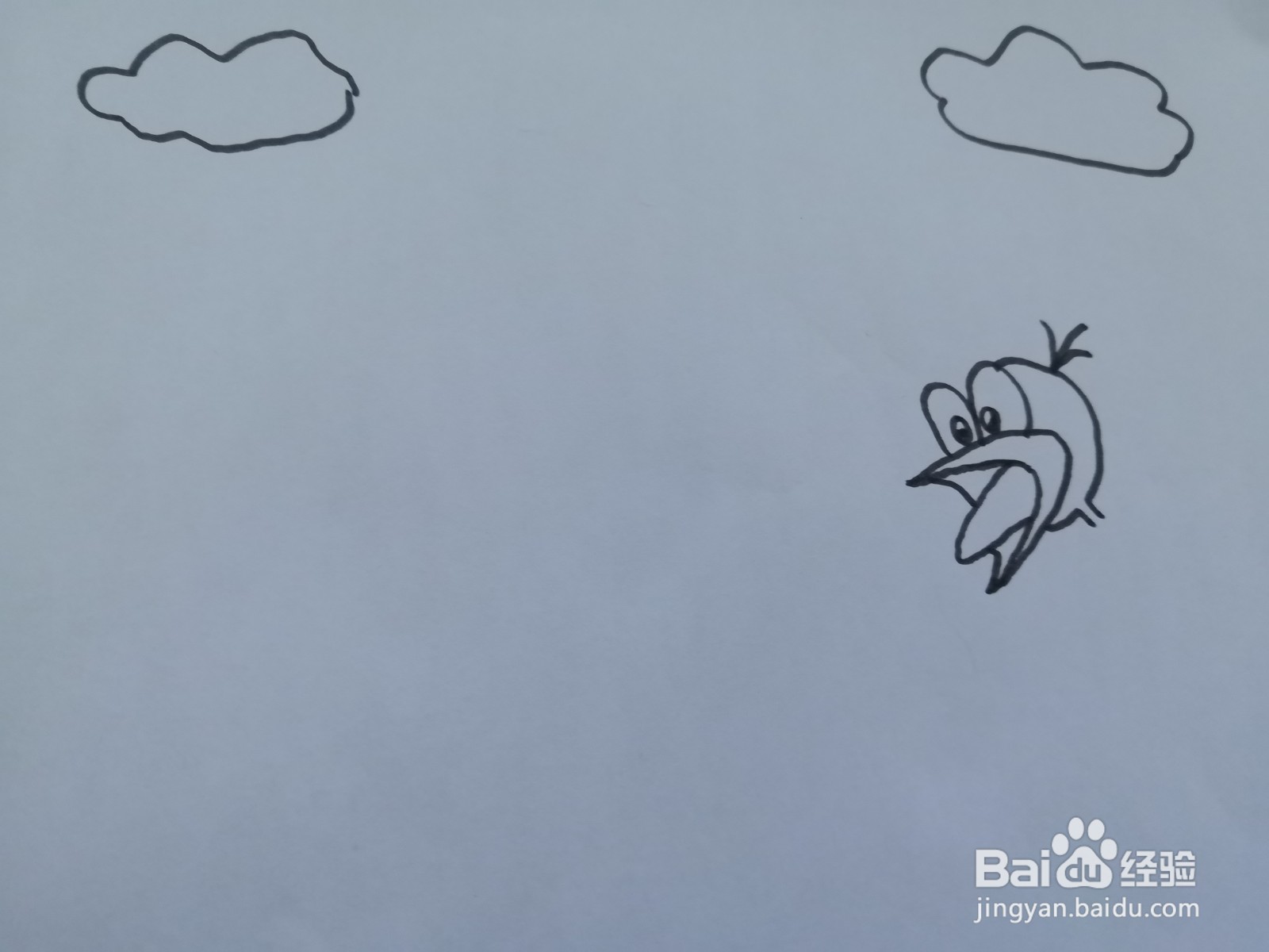 惊弓之鸟简笔画