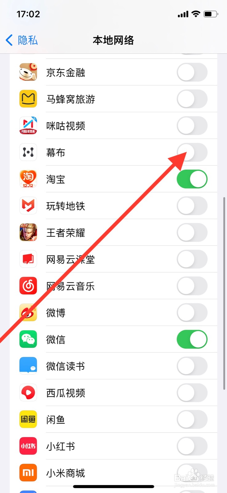 iPhone手机本地网络怎样允许“幕布”访问