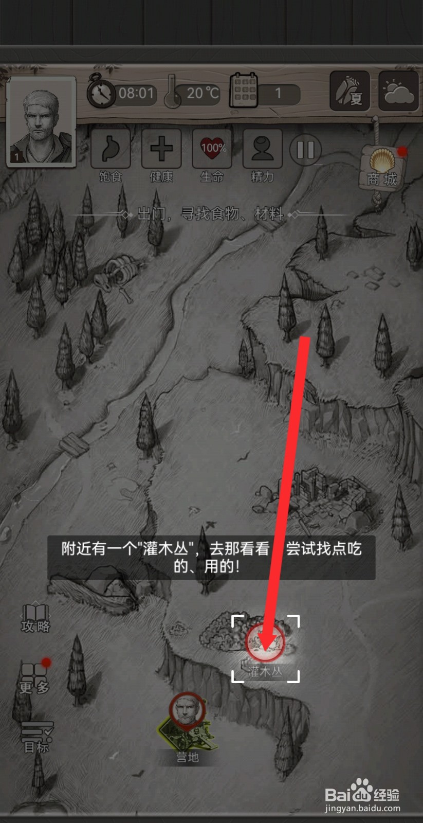 荒野日记如何进入灌木丛探索