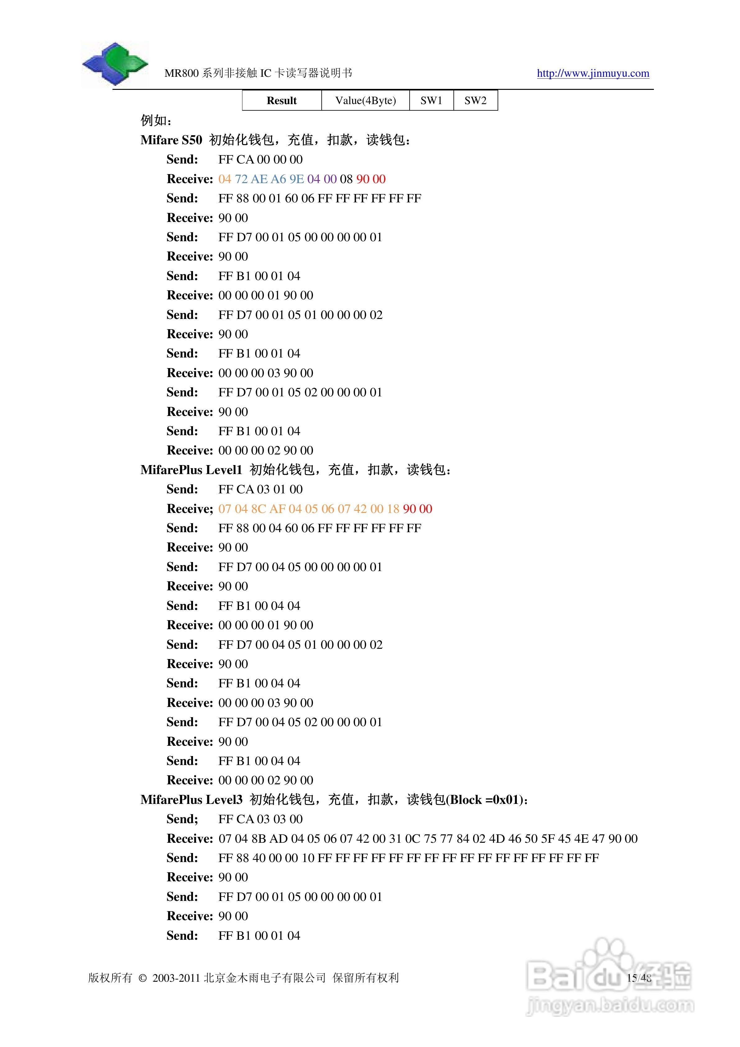 金木雨电子MR800UCV读卡器操作手册:[2]