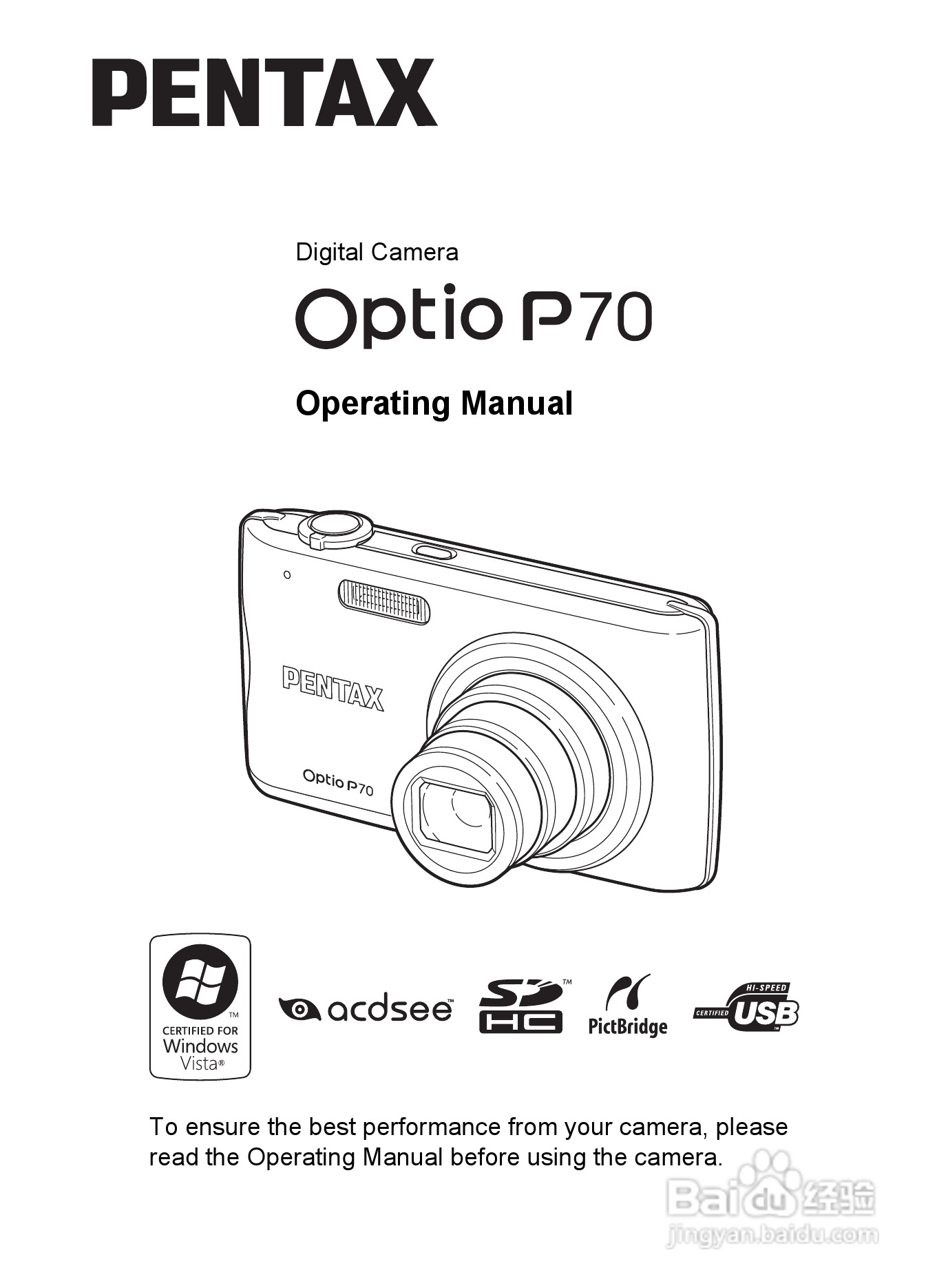 宾得Optio P70数码相机使用说明书:[1]