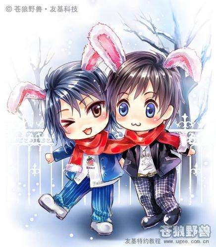 怎样用photoshop制作q版漫画 新年快乐 百度经验