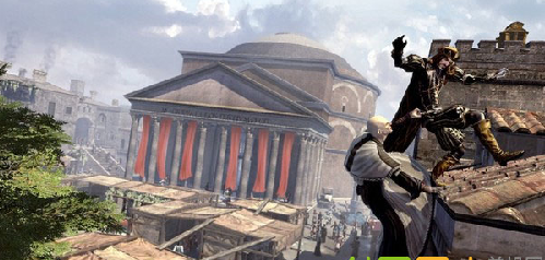 《刺客信条：兄弟会》爬梵蒂冈旗杆的图文攻略