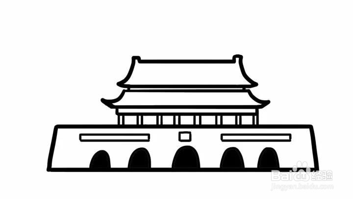北京天安门简笔画