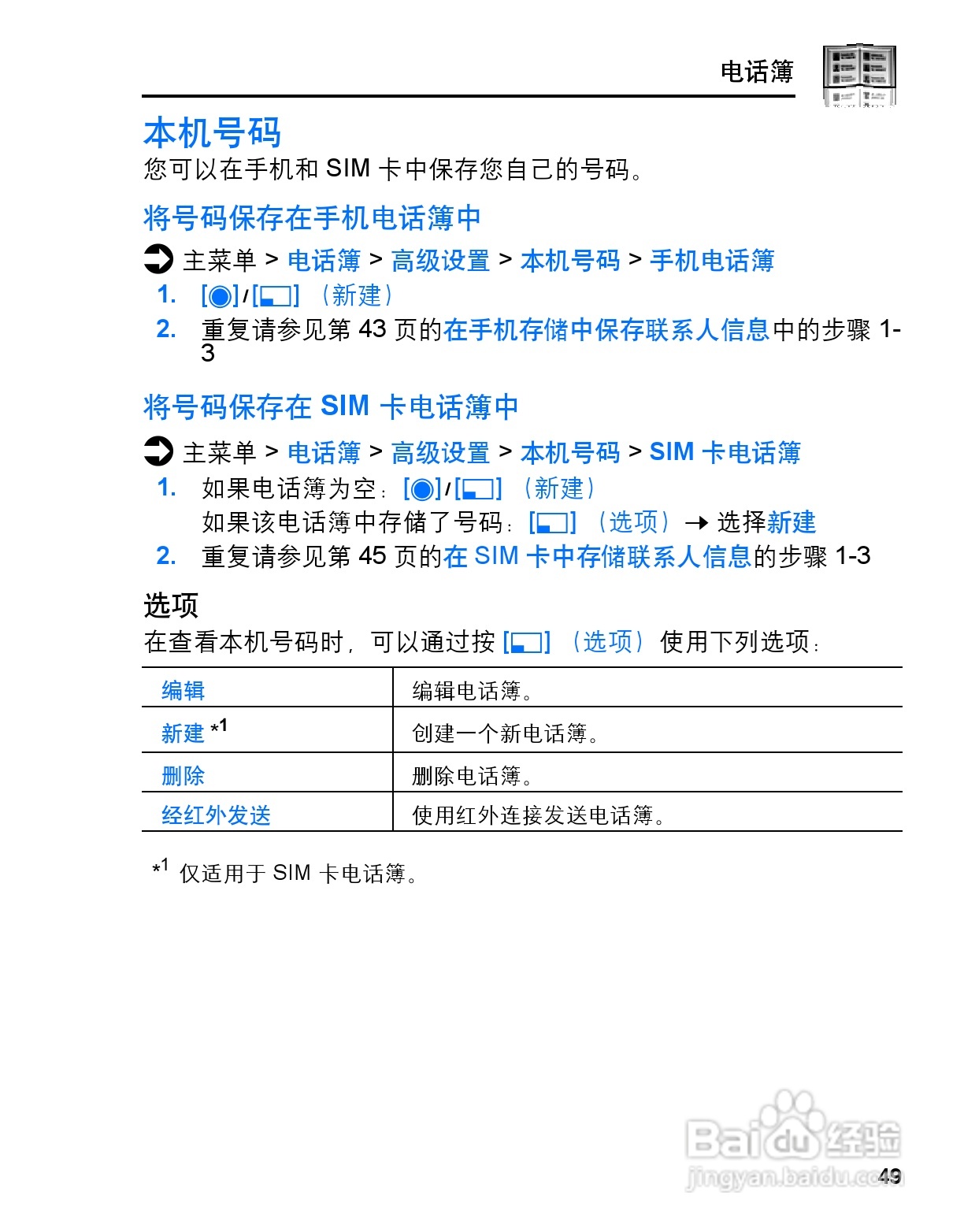 松下vs3手机使用说明书:[6]
