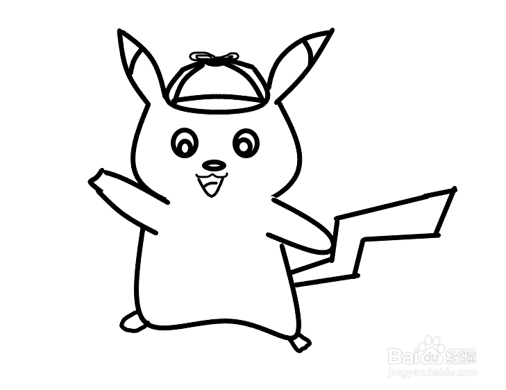 大侦探皮卡丘怎么画？