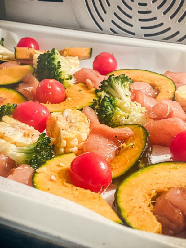 低脂时蔬烤鸡胸肉