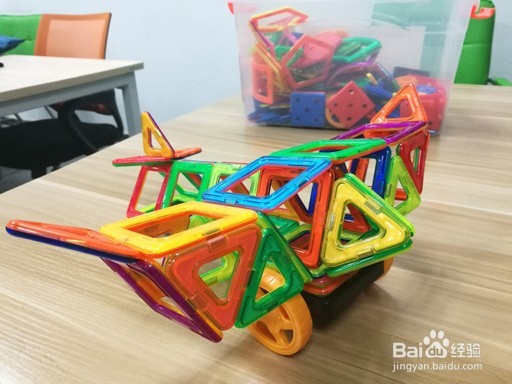 磁力积木玩具教程教学玩法搭法图解之飞机