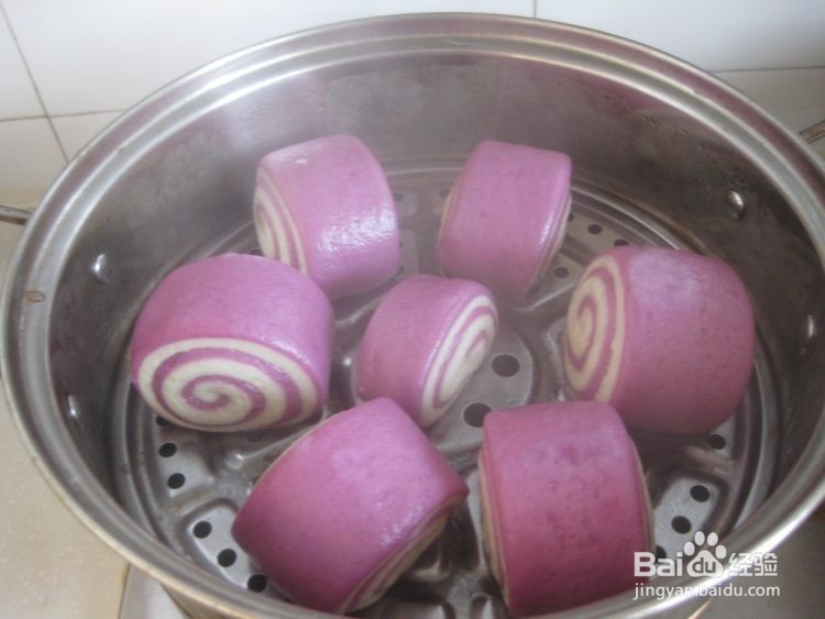 美味紫薯双色卷