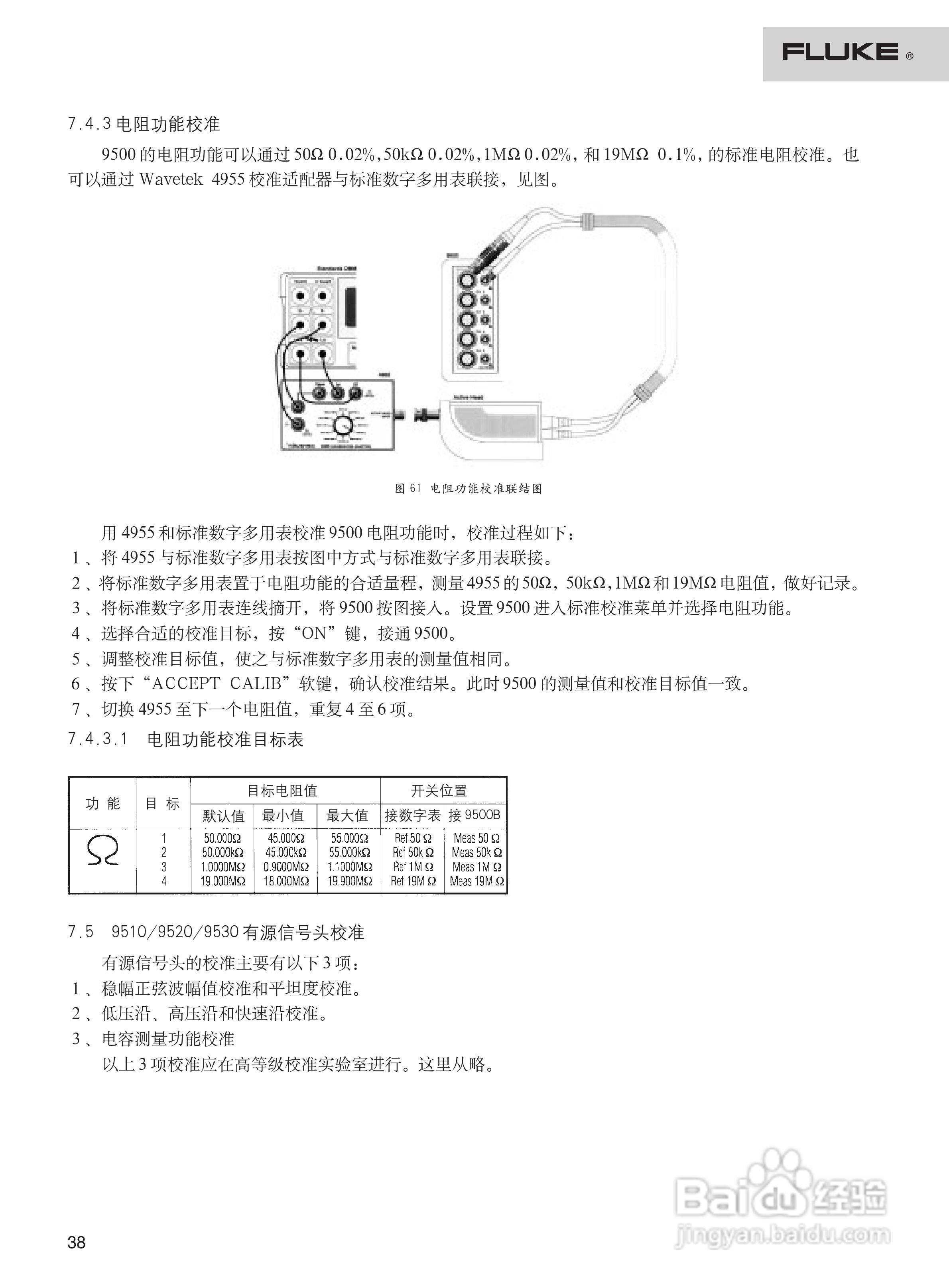 福禄克9500B 示波器校准器用户手册:[4]