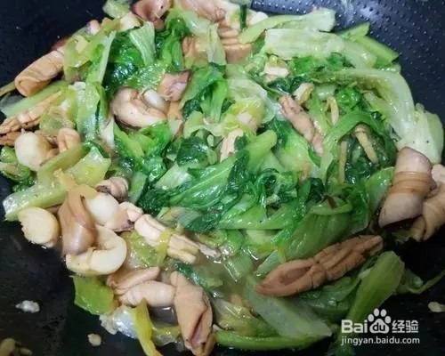 生菜炒鱿鱼