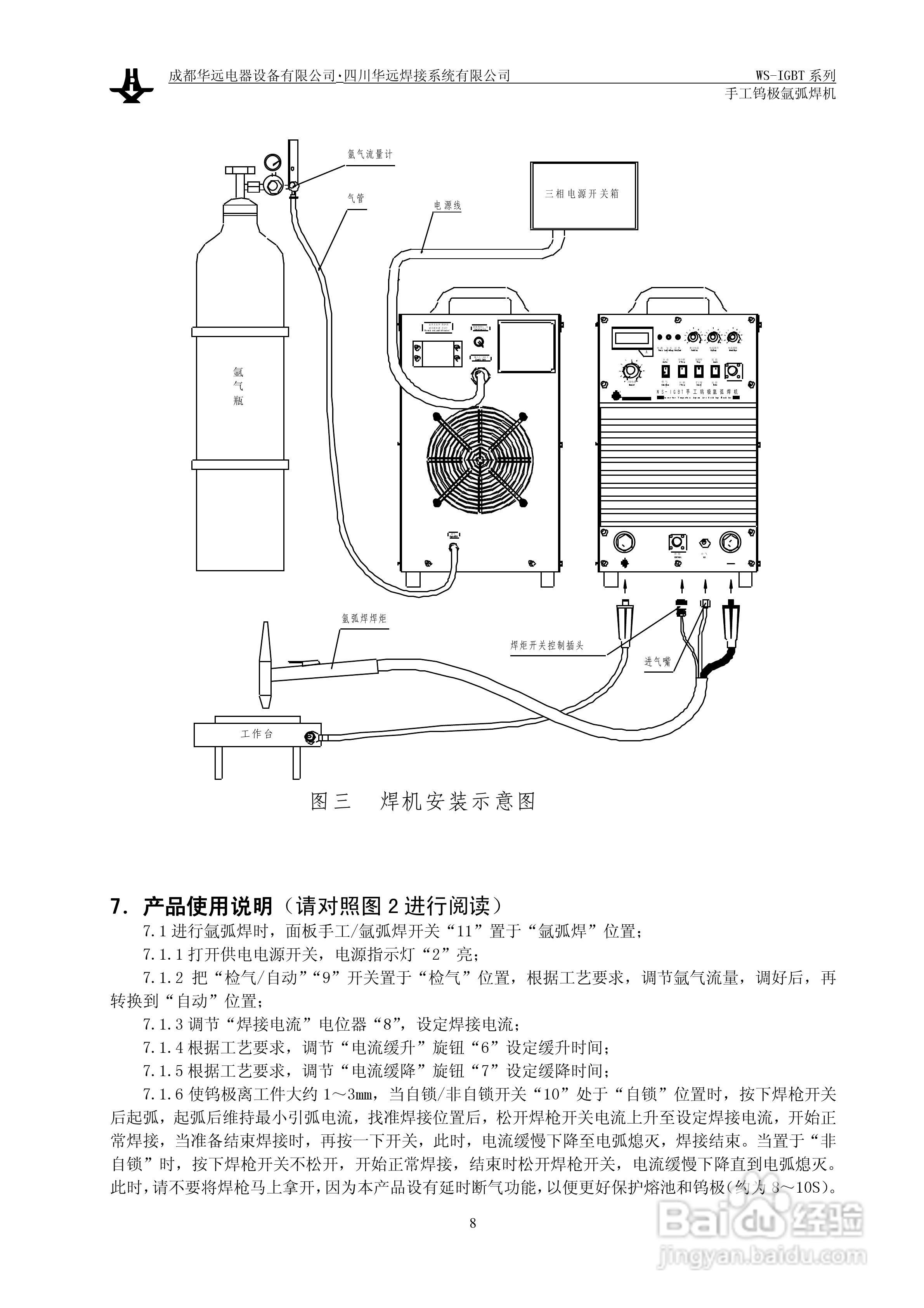 华远WS手工钨极氩弧焊机说明书:[1]