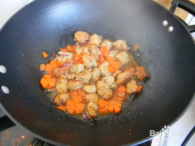 家常美味——胡萝卜溜肉丸