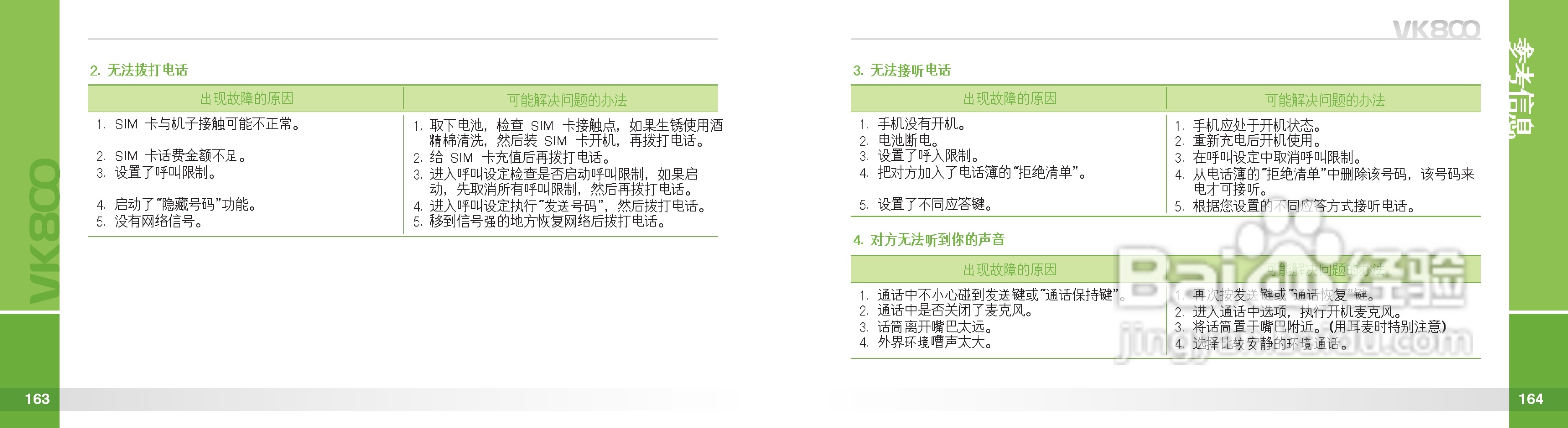 唯开VK800手机使用说明书:[9]
