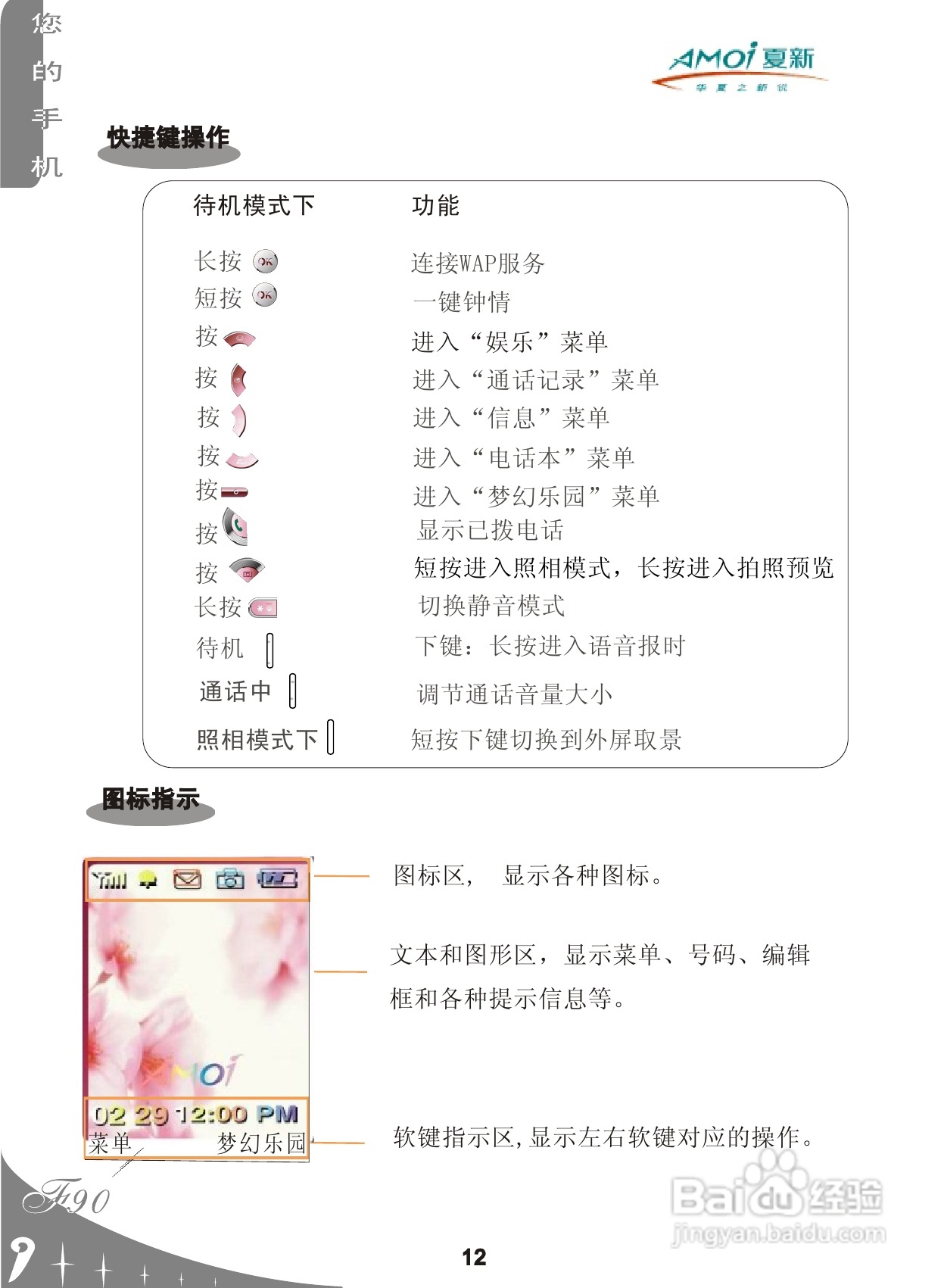 夏新F90手机使用说明书:[2]