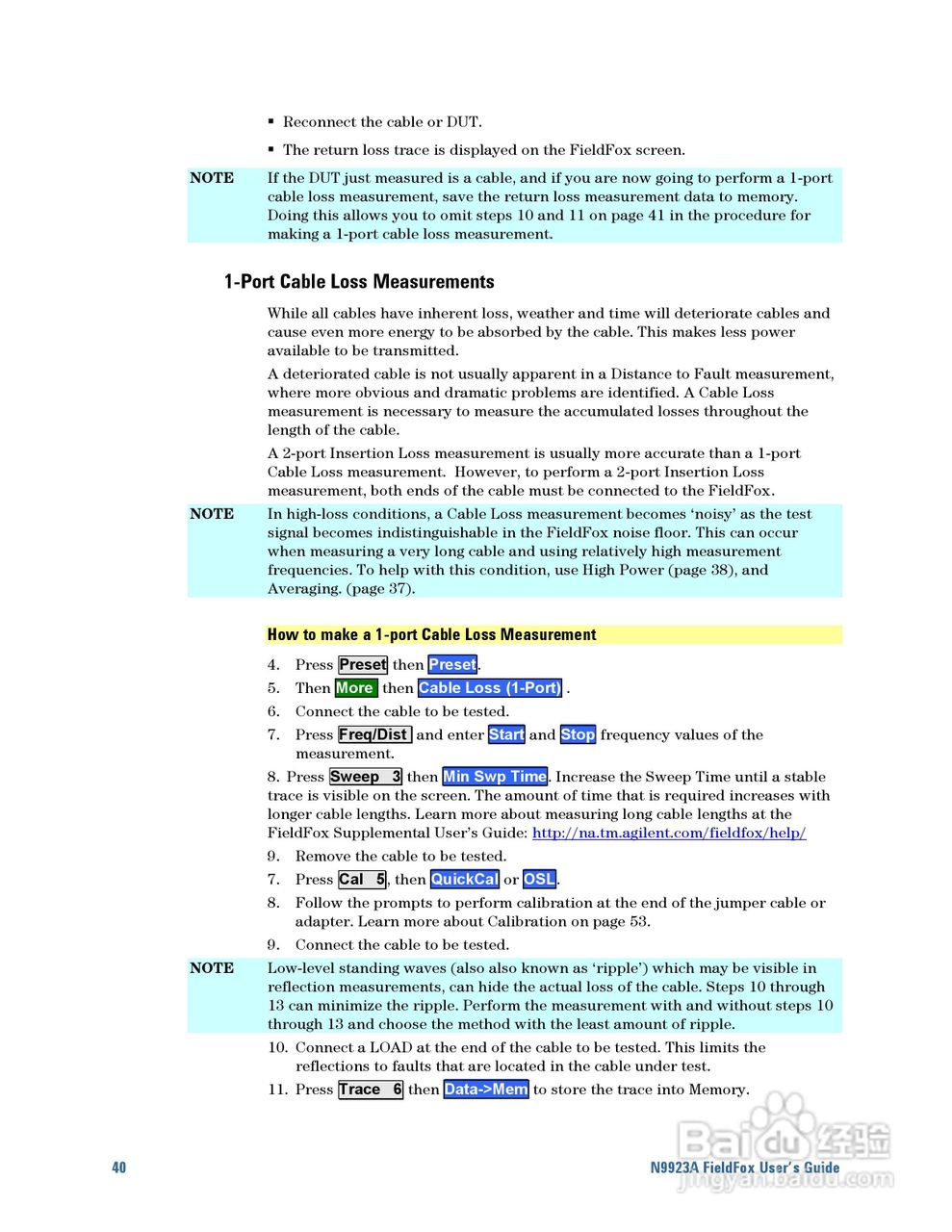 N9923A型Fieldfox手持式RF向量网路分析仪操作手册:[4]