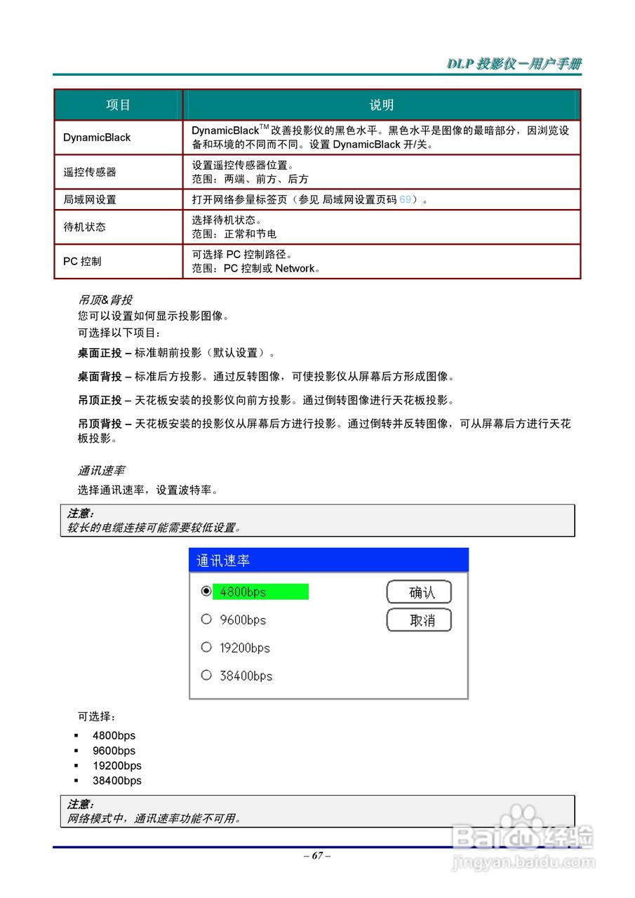 丽讯Vivitek D5500投影机说明书:[8]