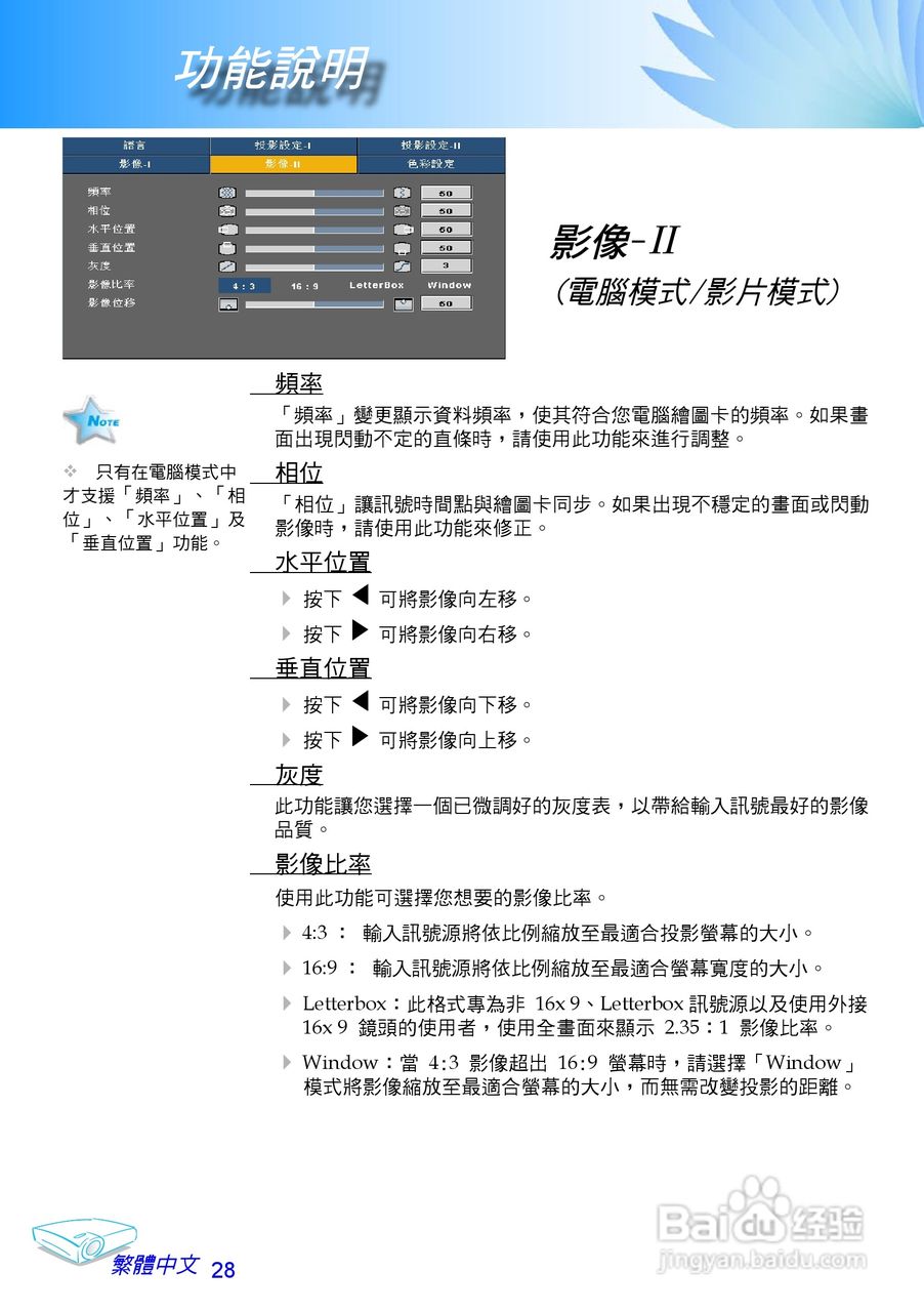 奥图玛投影机EP709型说明书:[3]