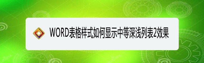 <b>WORD表格样式如何显示中等深浅列表2效果</b>