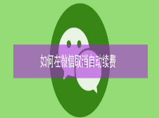 <b>如何在微信取消自动续费</b>