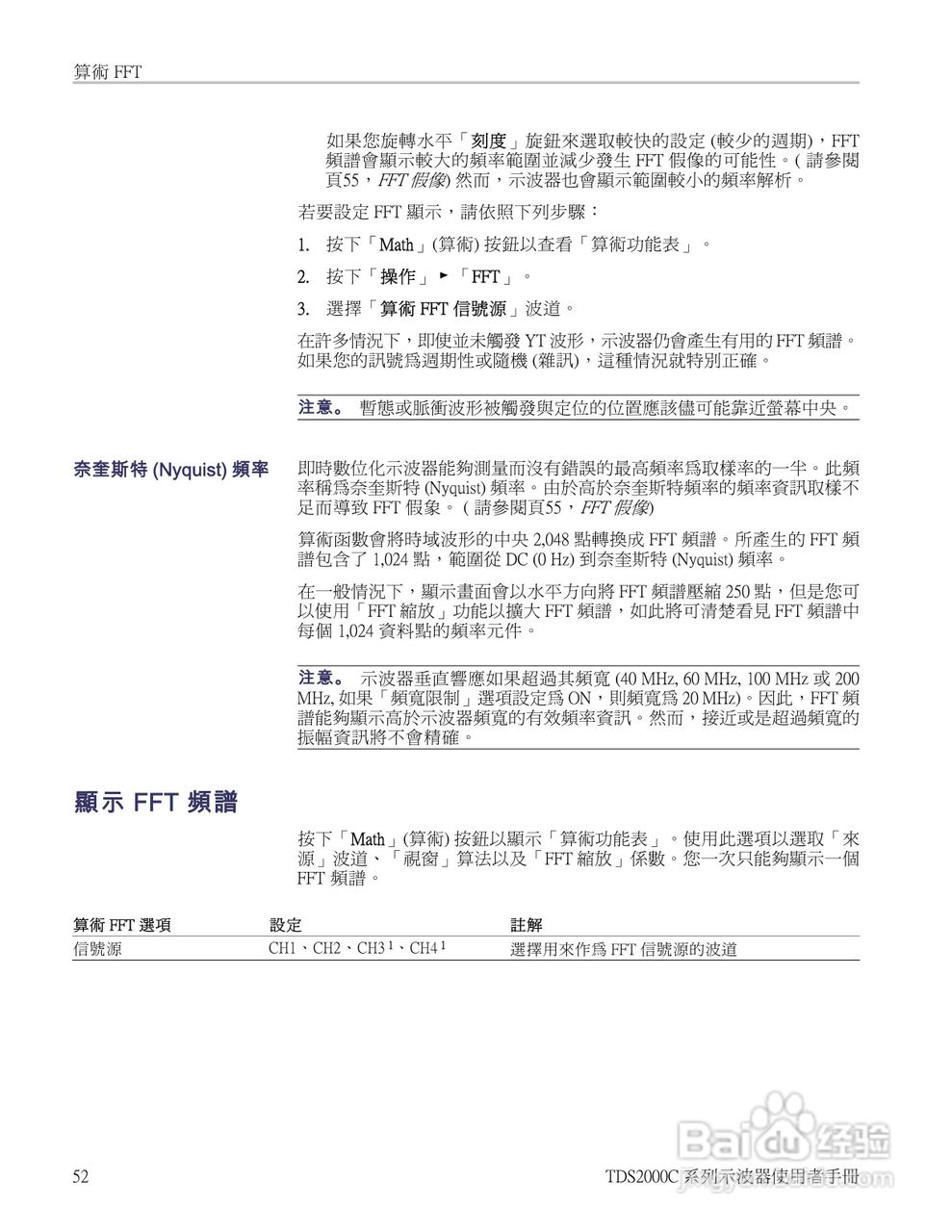 Tektronix TDS2000C系列数位储存示波器说明书:[7]